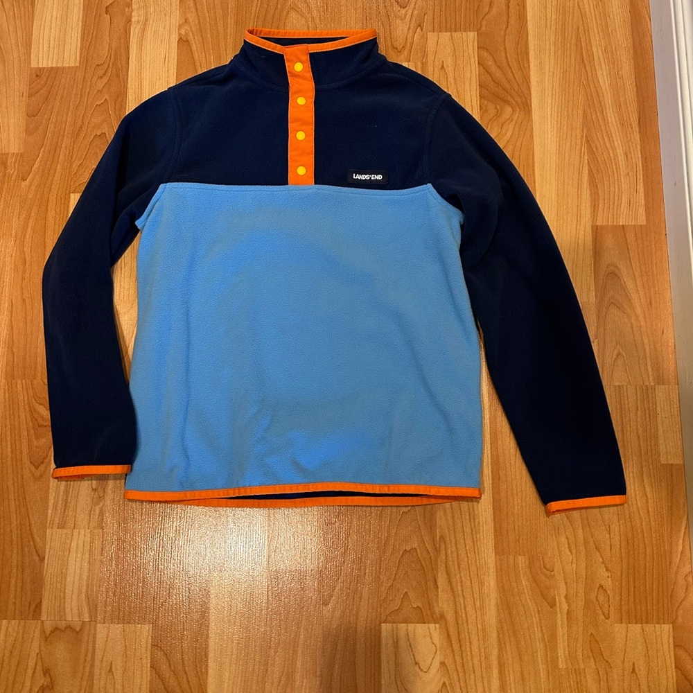 Lands' End Boys's Blue and Orange Fleece